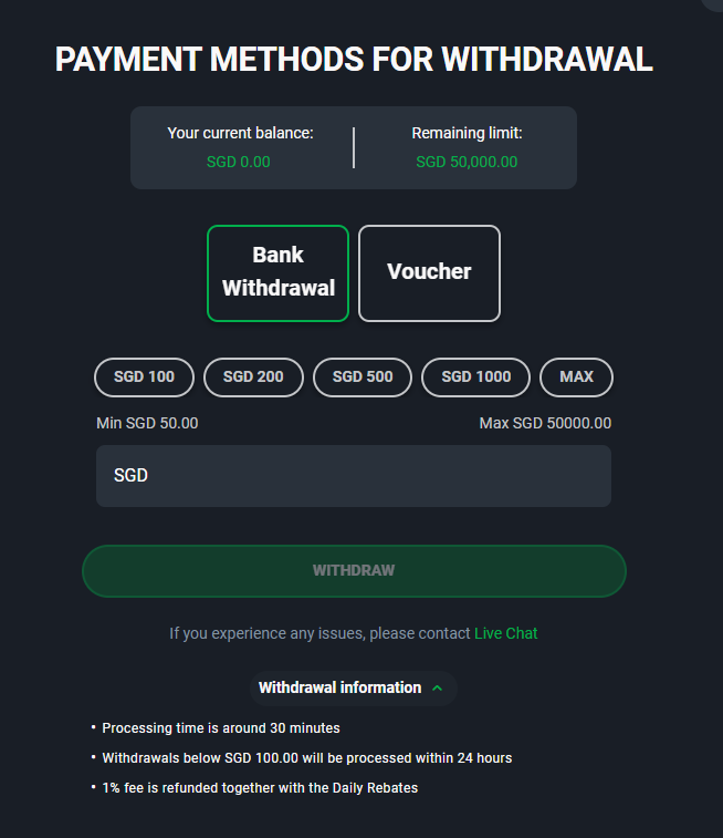 Withdrawal